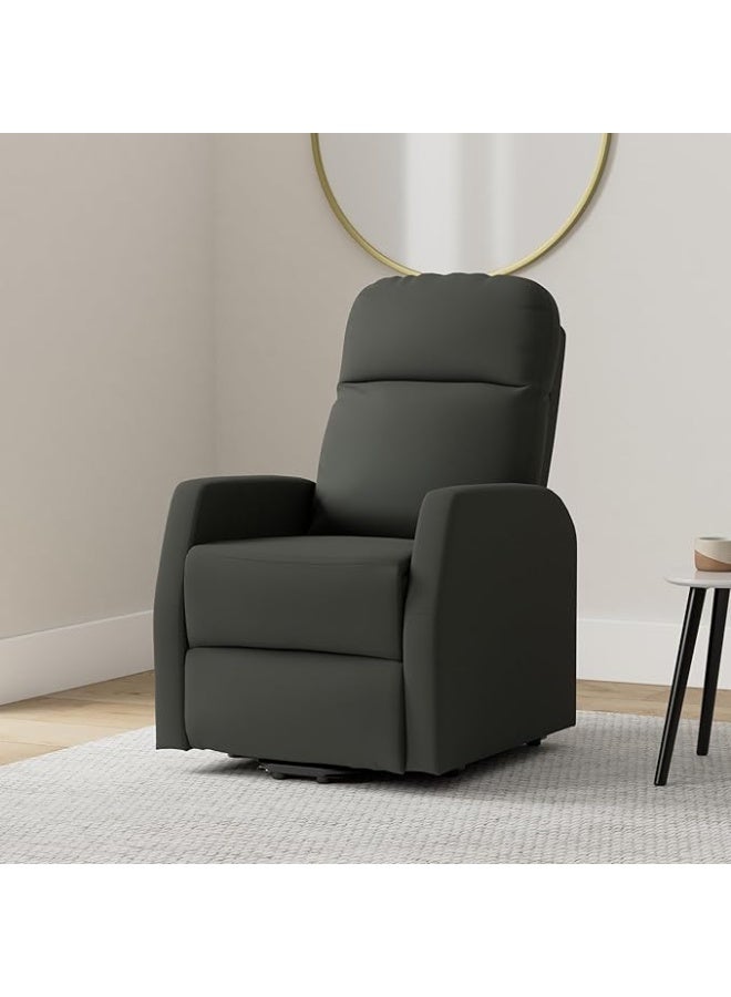 فيداكسل كرسي استرخاء مزود بخاصية التدليك والرفع الكهربائي من فيدا إكس إل، مصنوع من الجلد الصناعي بلون أنثراسيت. - Image 2